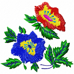 Flowers And Tree Embroidery Design 9